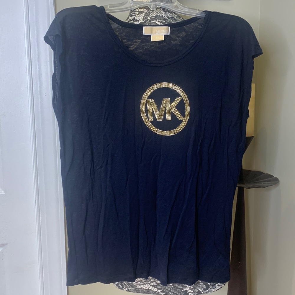 GUC Michael Kors MK Gold Studded T-Shirt, 1X